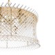 Dar-LOI0635 - Loire - Natural Brass 6 Light Centre Fitting with Clear Glass Rods