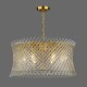 Dar-LOI0635 - Loire - Natural Brass 6 Light Centre Fitting with Clear Glass Rods