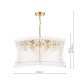 Dar-LOI0635 - Loire - Natural Brass 6 Light Centre Fitting with Clear Glass Rods