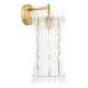 Dar-LOI0735 - Loire - Natural Brass Wall Lamp with Clear Glass Rods