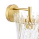 Dar-LOI0735 - Loire - Natural Brass Wall Lamp with Clear Glass Rods