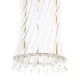 Dar-LOI0735 - Loire - Natural Brass Wall Lamp with Clear Glass Rods