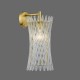 Dar-LOI0735 - Loire - Natural Brass Wall Lamp with Clear Glass Rods