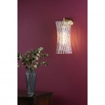 Loire - Natural Brass Wall Lamp with Clear Glass Rods