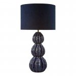 Lorelai - Blue Ceramic Table Lamp with Blue Velvet Shade Lorelai - Blue Ceramic Table Lamp with Blue Velvet Shade
