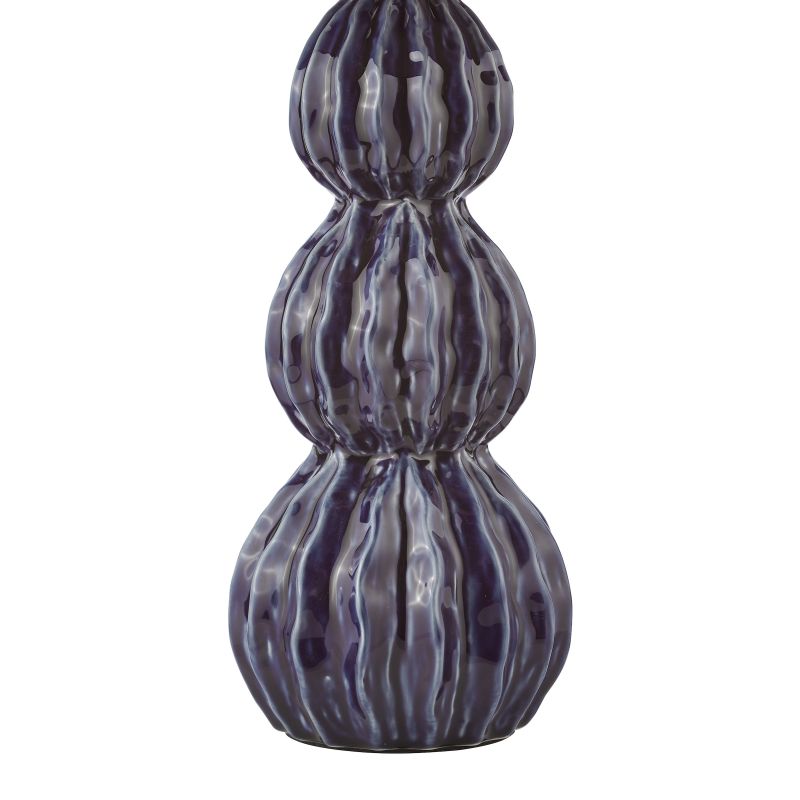 Dar-LOR4223 - Lorelai - Blue Ceramic Table Lamp with Blue Velvet Shade