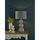 Dar-LOR4239 - Lorelai -Grey Ceramic Table Lamp with Grey Velvet Shade