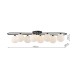 Dar-LUA4822 - Luana - Matt Black 8 Light Flush with Opal Glass