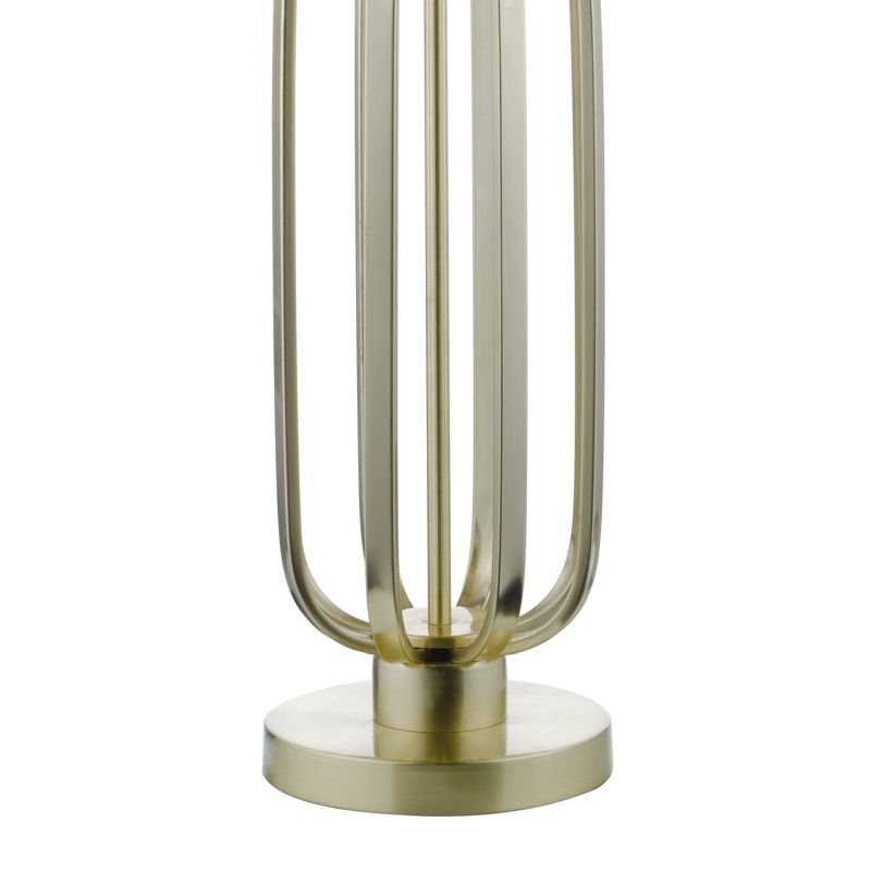 Dar-LUC4241 - Lucie - Natural Linen Shade with Satin Brass Table Lamp