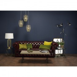 Lucie - Satin Brass Table Lamp with Natural Linen Shade Lucie - Satin Brass Table Lamp with Natural Linen Shade