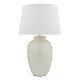 Dar-LUE432 - Luelle - White Linen Shade & Ivory Glaze Table Lamp