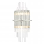 Lukas - Polished Chrome Wall Lamp with Clear Glass Rods Lukas - Polished Chrome Wall Lamp with Clear Glass Rods