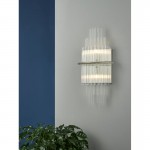 Lukas - Polished Chrome Wall Lamp with Clear Glass Rods Lukas - Polished Chrome Wall Lamp with Clear Glass Rods