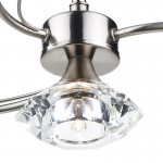 Luther - Satin Chrome 4 Light Centre Fitting with Crystal Luther - Satin Chrome 4 Light Centre Fitting with Crystal