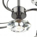 Luther - Black Chrome 4 Light Centre Fitting with Crystal Luther - Black Chrome 4 Light Centre Fitting with Crystal