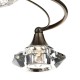Dar-LUT0475 - Luther - Decorative Antique Brass with Crystal 4 Light Centre Fitting