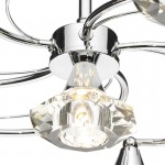 Luther - Polished Chrome 6 Light Semi Flush with Crystal Luther - Polished Chrome 6 Light Semi Flush with Crystal