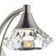 Dar-LUT0746 - Luther - Decorative Satin Chrome with Crystal Single Wall Lamp