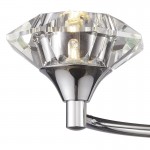 Luther -  Polished Chrome 2 Light Wall Lamp with Crystal Luther -  Polished Chrome 2 Light Wall Lamp with Crystal