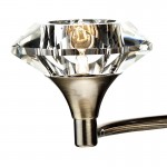 Luther - Antique Brass 2 Light Wall Lamp with Crystal Luther - Antique Brass 2 Light Wall Lamp with Crystal