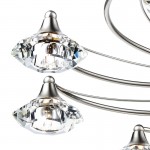 Luther - Satin Chrome 10 Light Centre Fitting with Crystal