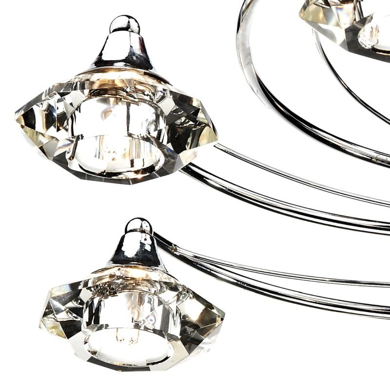 Dar-LUT2350 - Luther - Decorative Polish Chrome with Crystal 10 Light Centre Fitting