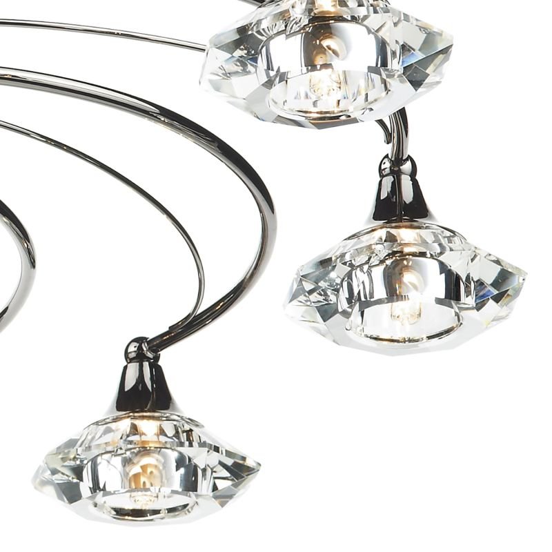 Dar-LUT2367 - Luther - Decorative Black Chrome with Crystal 10 Light Centre Fitting