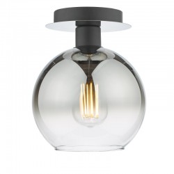 Lycia - Black Semi Flush with Mirrored Ombre Glass Lycia - Black Semi Flush with Mirrored Ombre Glass