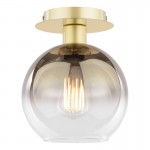 Lycia - Gold Semi Flush with Gold Mirrored Ombre Glass Lycia - Gold Semi Flush with Gold Mirrored Ombre Glass