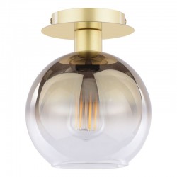 Lycia - Gold Semi Flush with Gold Mirrored Ombre Glass