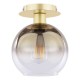 Dar-LYC0135 - Lycia - Gold Semi Flush with Gold Mirrored Ombre Glass