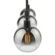 Dar-LYC0322 - Lycia - Mirrored Ombre Glass & Black 3 Light over Island Fitting