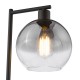 Dar-LYC4222 - Lycia - Black Table Lamp with Smoked Mirrored Ombre Glass