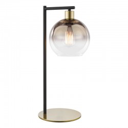 Lycia - Black & Gold Table Lamp with Gold Mirrored Ombre Glass Lycia - Black & Gold Table Lamp with Gold Mirrored Ombre Glass