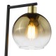 Dar-LYC4235 - Lycia - Black & Gold Table Lamp with Gold Mirrored Ombre Glass