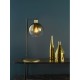 Dar-LYC4235 - Lycia - Black & Gold Table Lamp with Gold Mirrored Ombre Glass