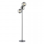 Lycia - Black 3 Light Floor Lamp with Smoked Mirrored Ombre Glasses Lycia - Black 3 Light Floor Lamp with Smoked Mirrored Ombre Glasses