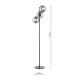 Dar-LYC4922 - Lycia - Black 3 Light Floor Lamp with Smoked Mirrored Ombre Glasses
