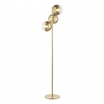 Lycia - Gold 3 Light Floor Lamp with Gold Mirrored Ombre Glasses Lycia - Gold 3 Light Floor Lamp with Gold Mirrored Ombre Glasses