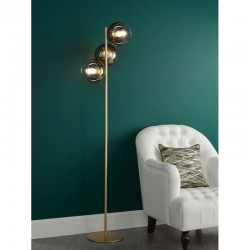 Lycia - Gold 3 Light Floor Lamp with Gold Mirrored Ombre Glasses Lycia - Gold 3 Light Floor Lamp with Gold Mirrored Ombre Glasses