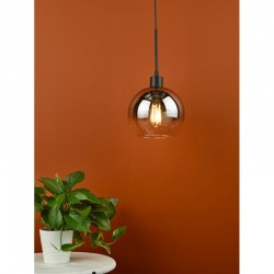 Lycia - Black Pendant with Mirrored Ombre Glass Lycia - Black Pendant with Mirrored Ombre Glass