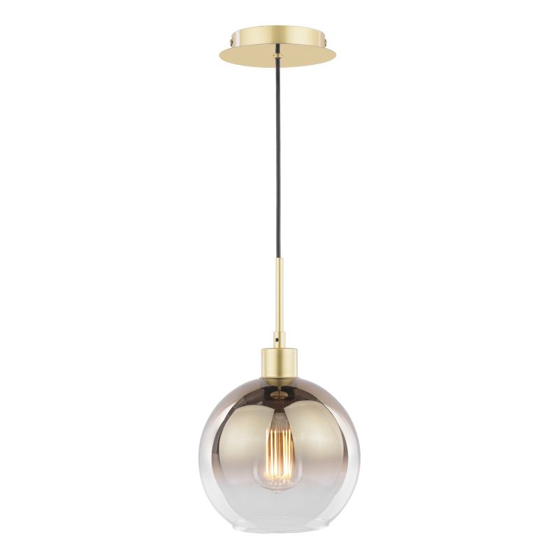 Dar-LYC8635 - Lycia - Gold Pendant with Gold Mirrored Ombre Glass