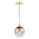 Dar-LYC8635 - Lycia - Gold Pendant with Gold Mirrored Ombre Glass