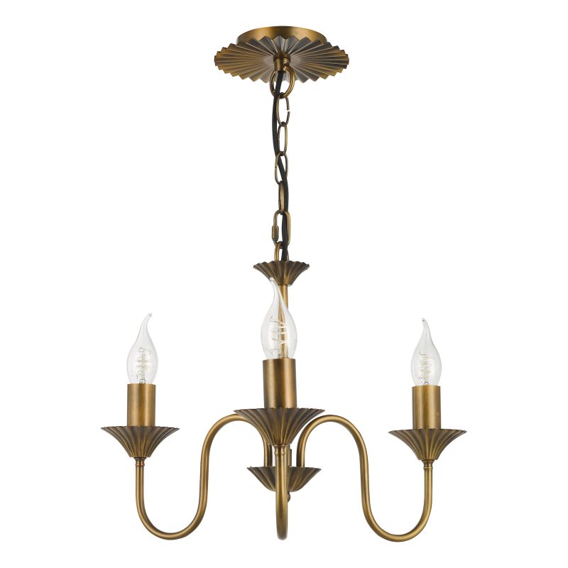 Dar-LYD0363 - Lydian - Antique Bronze 3 Light Centre Fitting