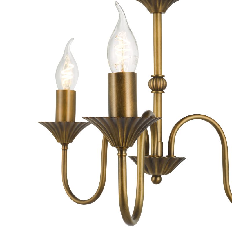 Dar-LYD0363 - Lydian - Antique Bronze 3 Light Centre Fitting