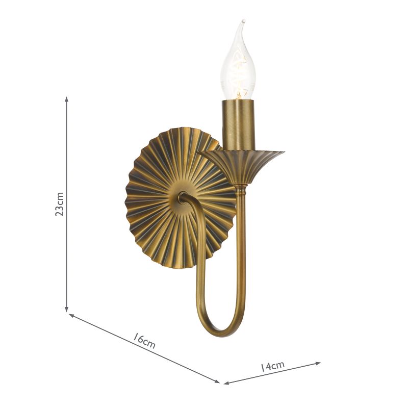 Dar-LYD0763 - Lydian - Antique Bronze Wall Lamp