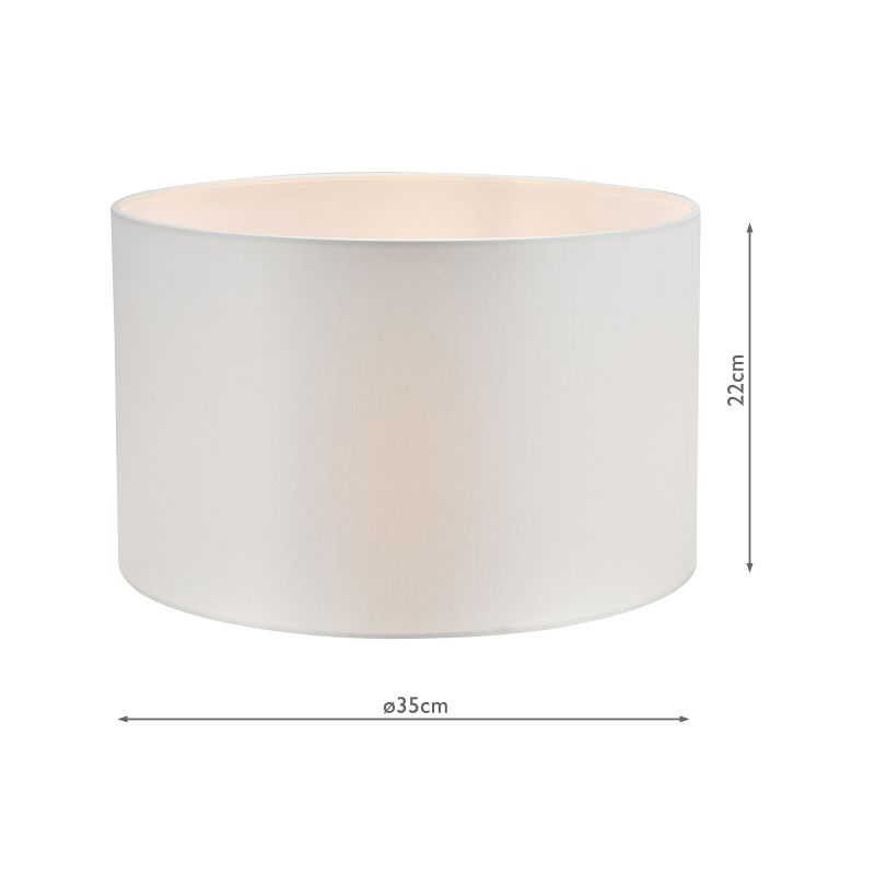 Dar-LYR1415 - Lyris - Shade Only - 35 cm Ivory Cotton Drum Shade