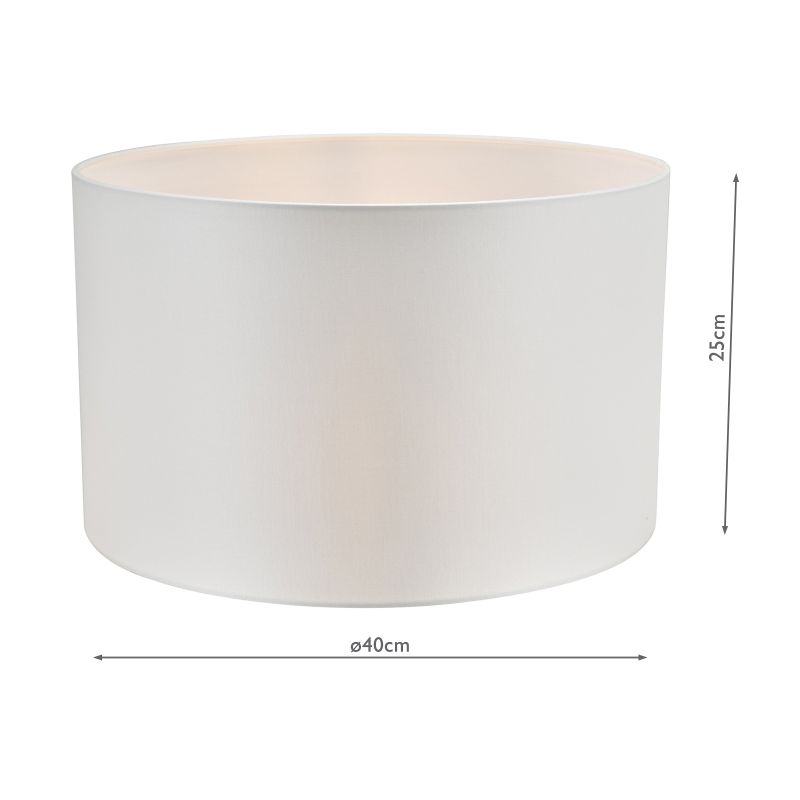 Dar-LYR1615 - Lyris - Shade Only - 40 cm Ivory Cotton Drum Shade