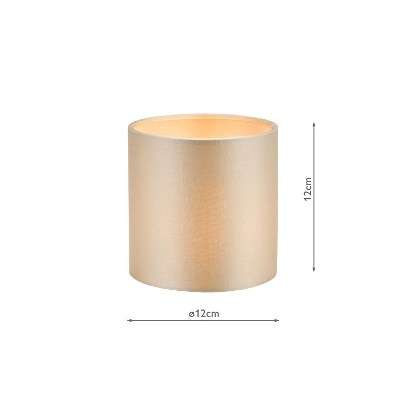 Dar-LYR2629 - Lyris - Shade Only - 12 cm Taupe Cotton Drum Shade