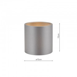 Lyris - Shade Only - 12 cm Grey Cotton Drum Shade Lyris - Shade Only - 12 cm Grey Cotton Drum Shade